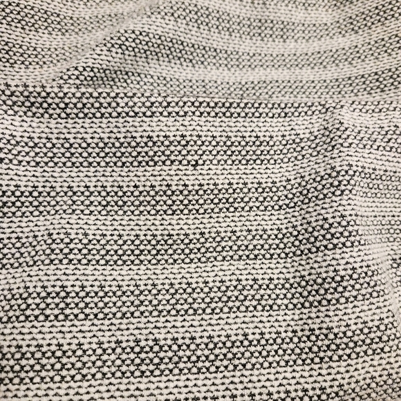 LOFT Linear Pattern Knit Pencil Skirt Black Cream X Small - Picture 10 of 11